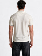 Men's Solid Polo Collar Regular Fit T-Shirt