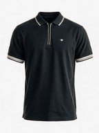 Men's Cotton Blend Solid Polo Collar Regular Fit T-Shirt