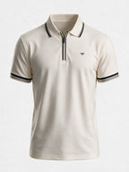 Men's Solid Polo Collar Regular Fit T-Shirt