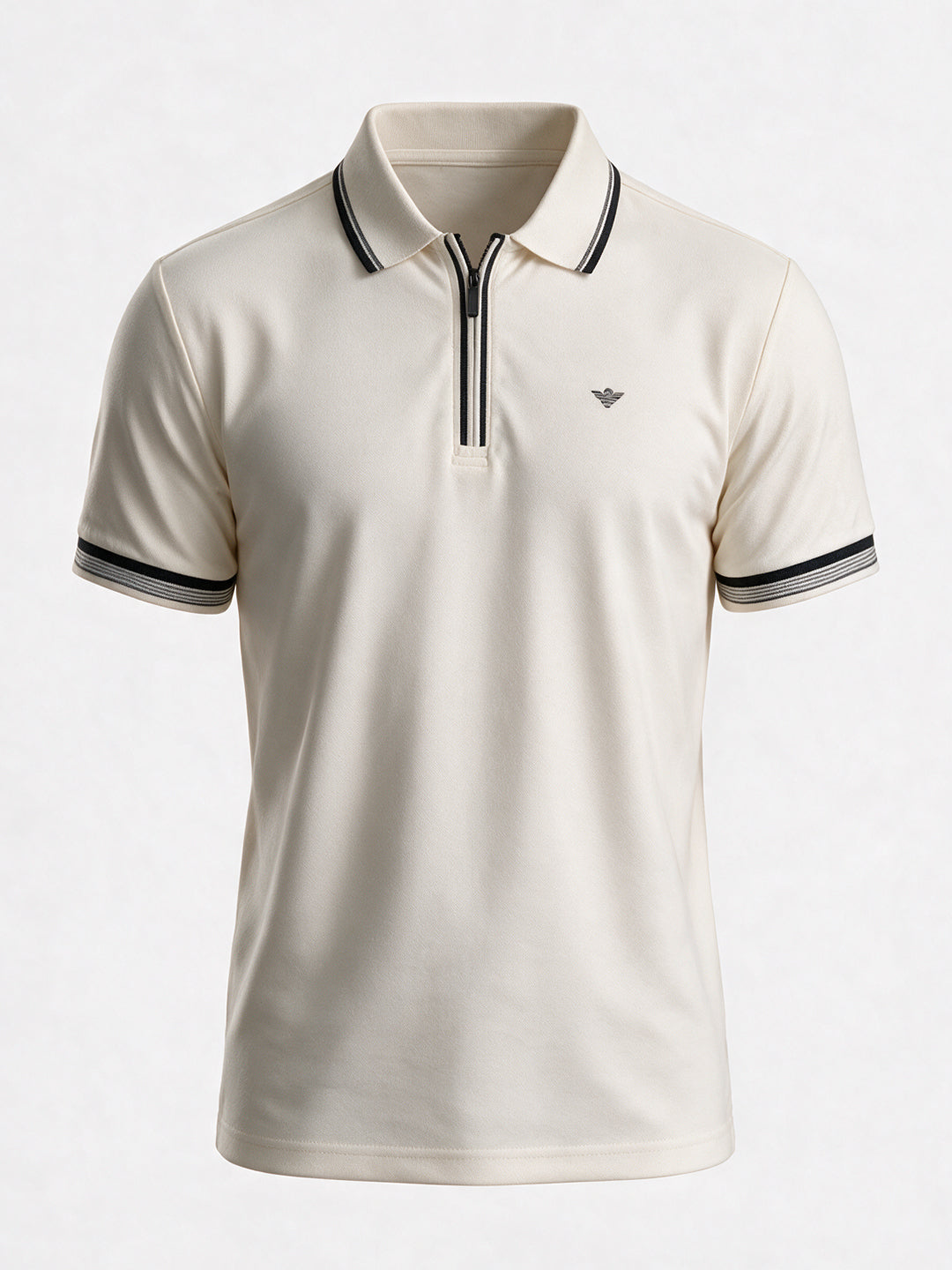 Men's Solid Polo Collar Regular Fit T-Shirt