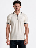 Men's Solid Polo Collar Regular Fit T-Shirt