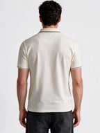 Men's Solid Polo Collar Regular Fit T-Shirt