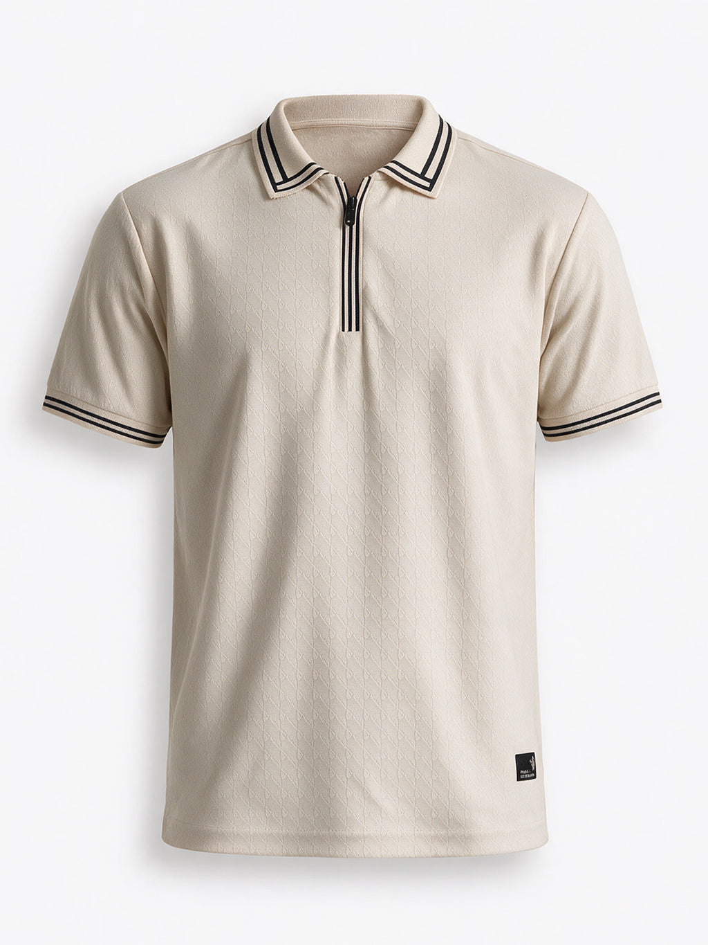 Men's Cotton Blend Solid Polo Collar Regular Fit T-Shirt
