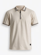 Men's Cotton Blend Solid Polo Collar Regular Fit T-Shirt