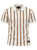 Men's Striped Polo Collar Regular Fit T-Shirt