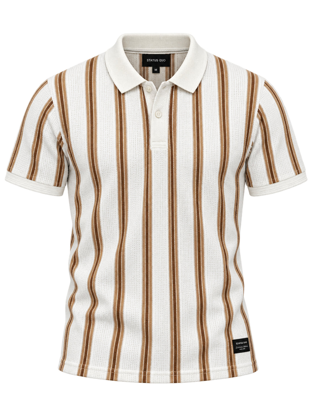 Men's Striped Polo Collar Regular Fit T-Shirt