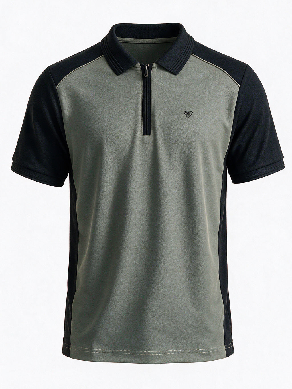 Men's Cotton Blend Cut & Sew Polo Collar Regular Fit T-Shirt