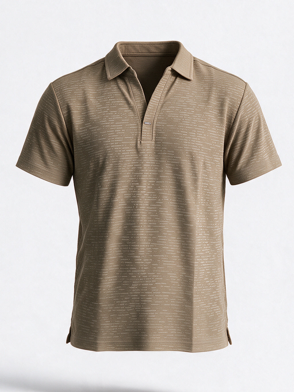 Men's Cotton Blend Solid Polo Collar Regular Fit T-Shirt