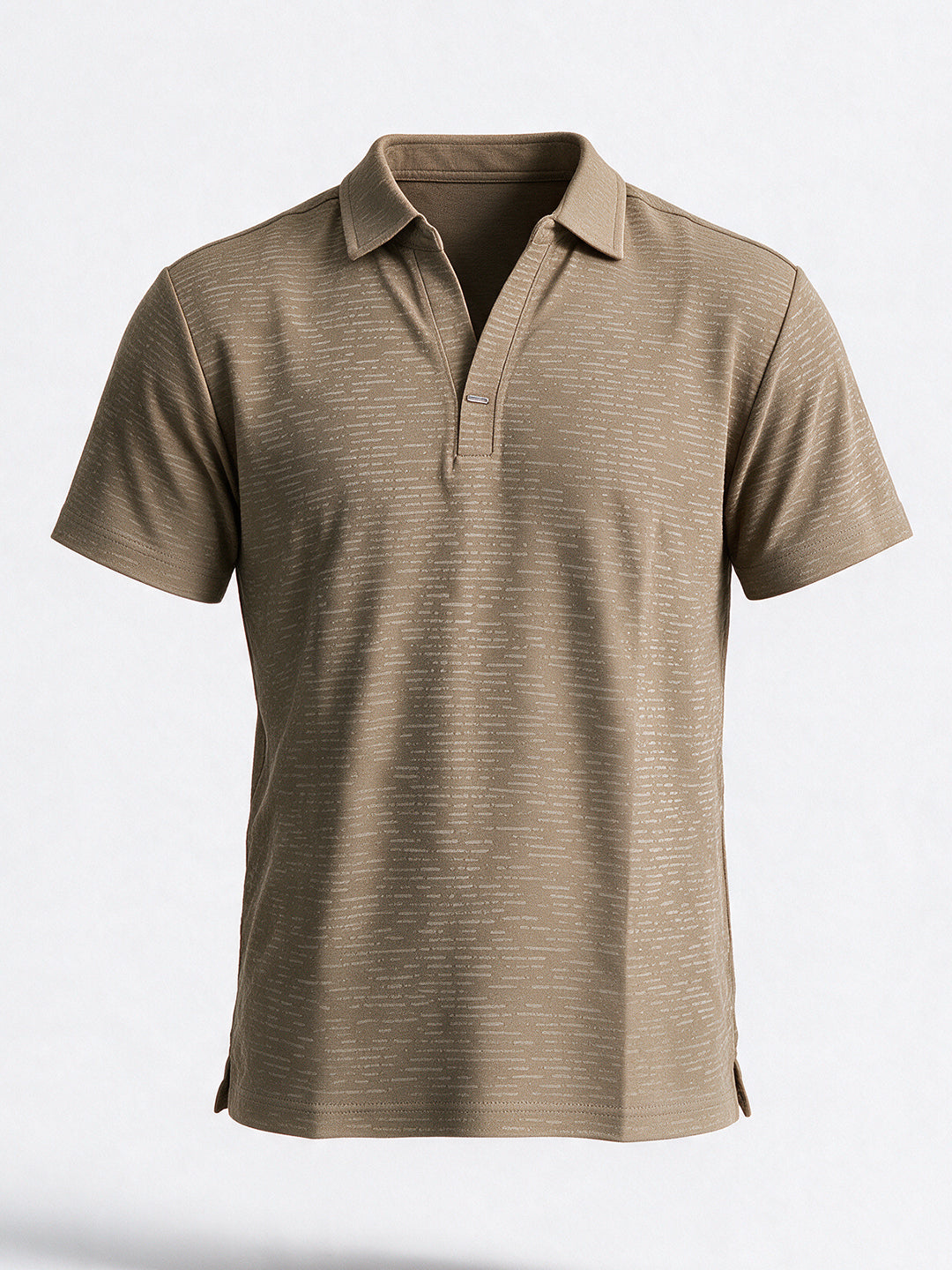 Men's Cotton Blend Solid Polo Collar Regular Fit T-Shirt