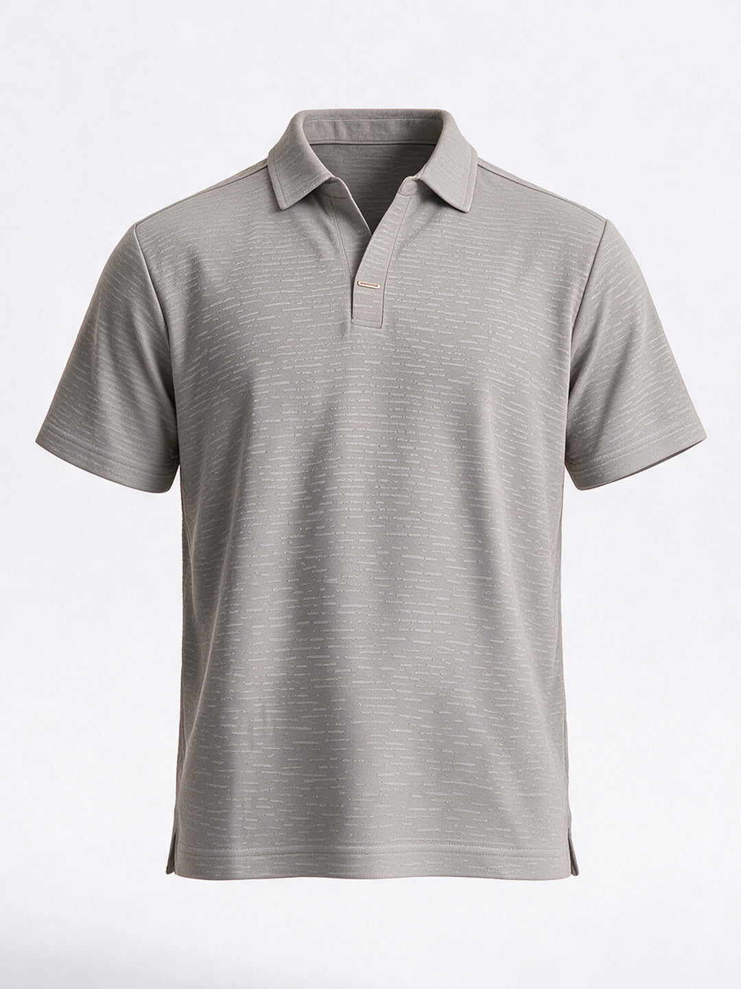 Men's Cotton Blend Solid Polo Collar Regular Fit T-Shirt