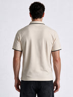 Men's Blend Jacquard Polo Collar Regular Fit T-Shirt
