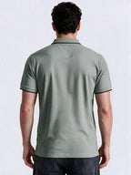 Men's Blend Jacquard Polo Collar Regular Fit T-Shirt