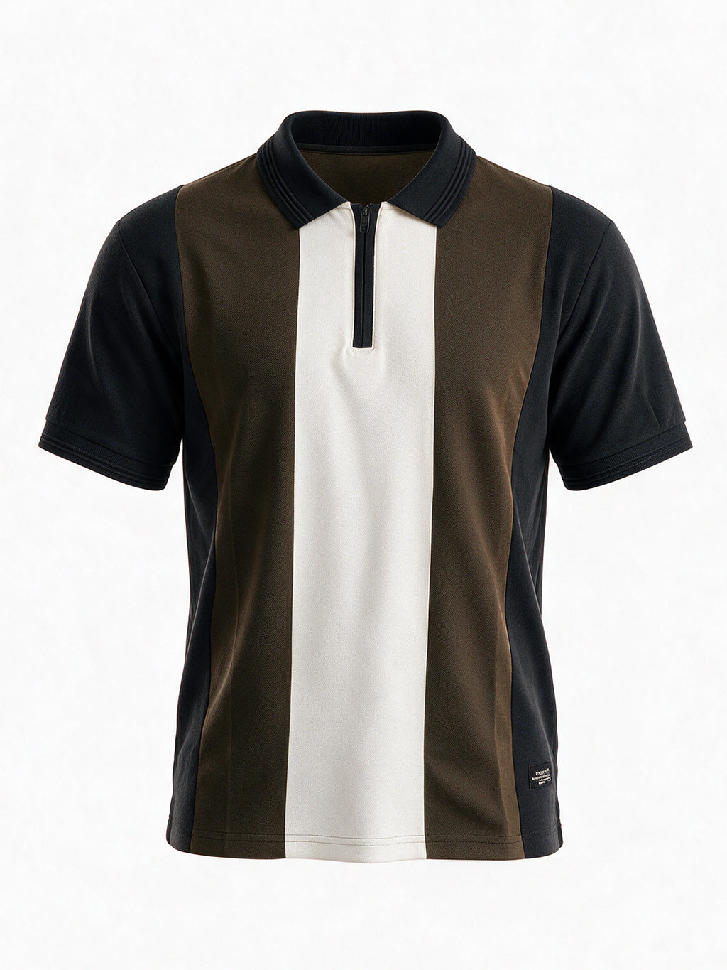 Men's Cotton Blend Cut & Sew Polo Collar Regular Fit T-Shirt