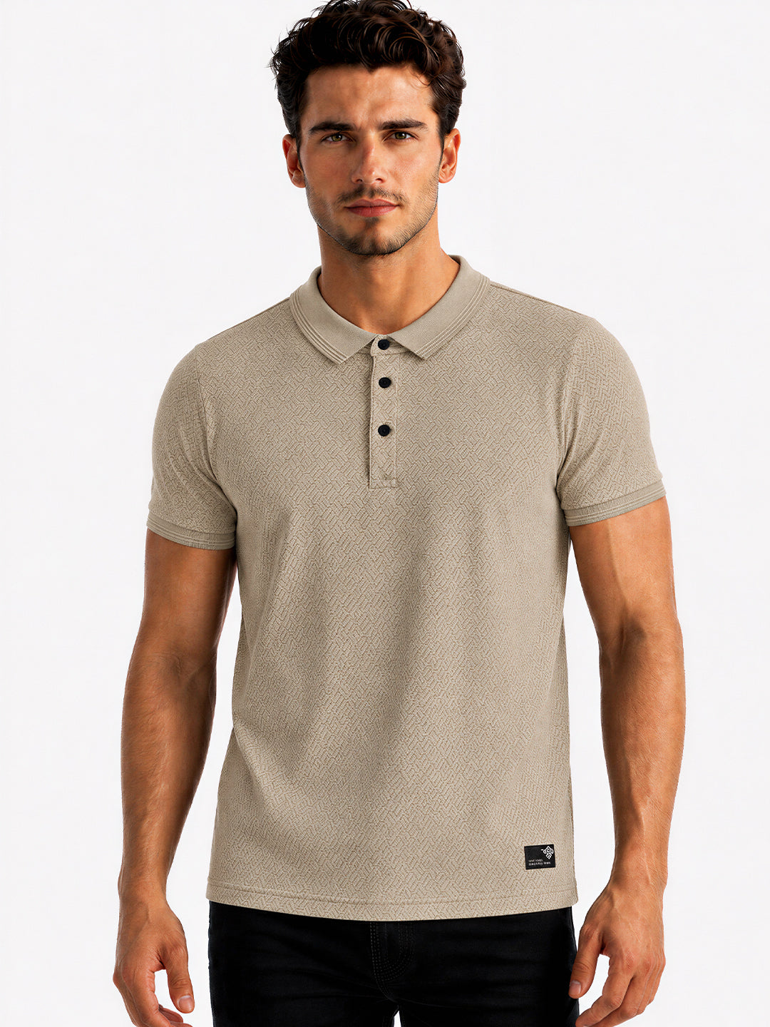 Textured Polo T-shirt