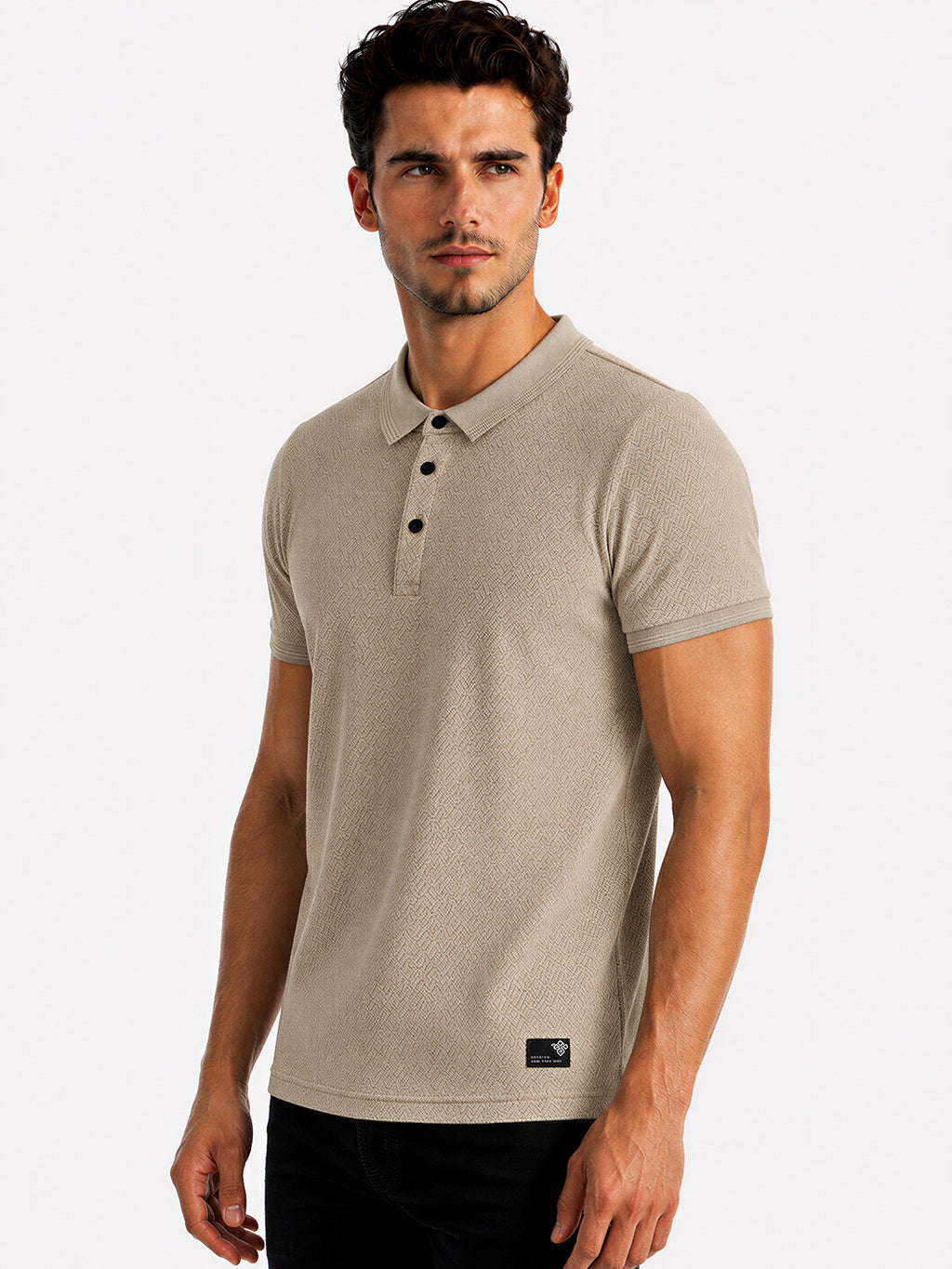 Textured Polo T-shirt