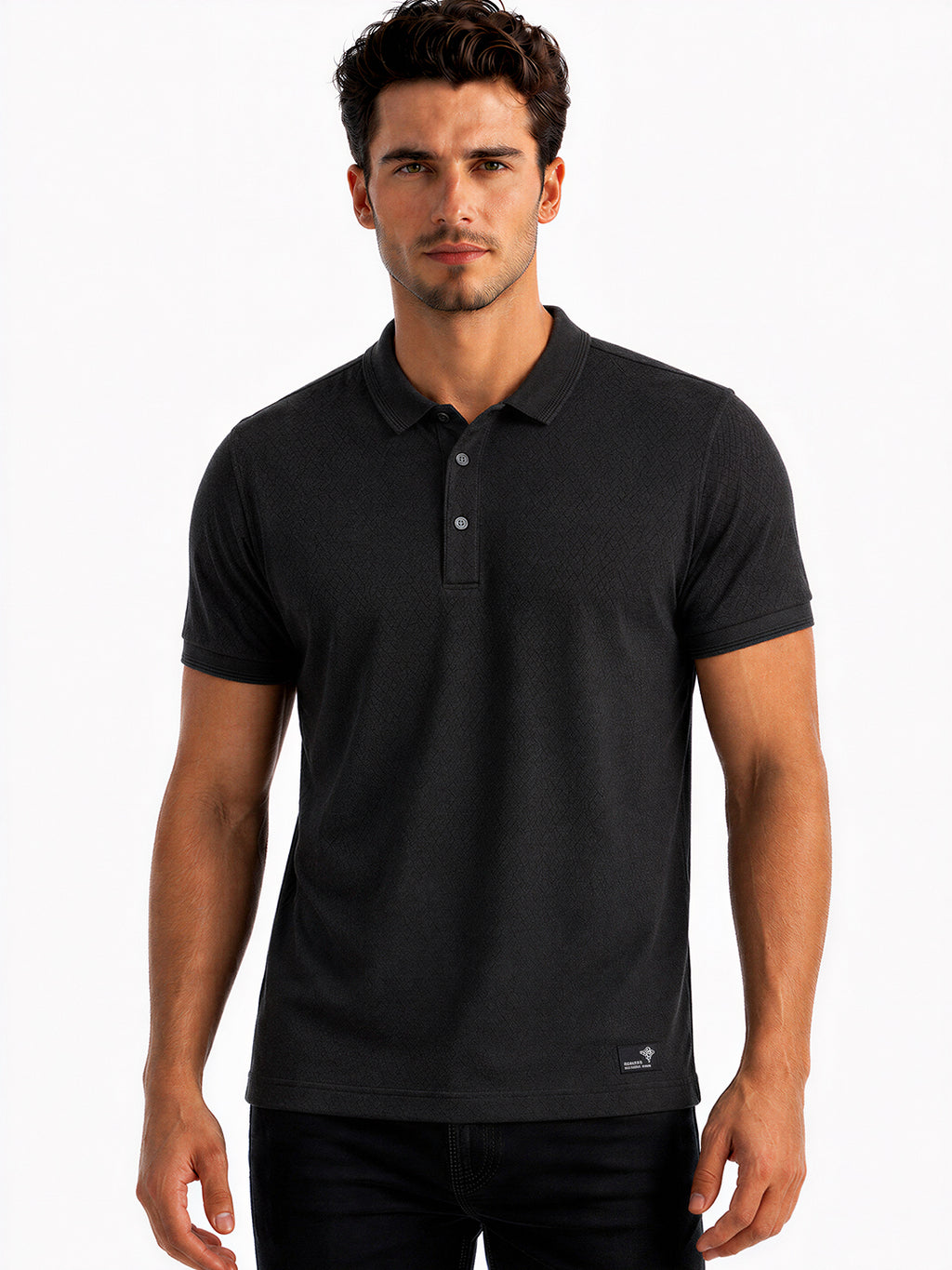 Textured Polo T-shirt