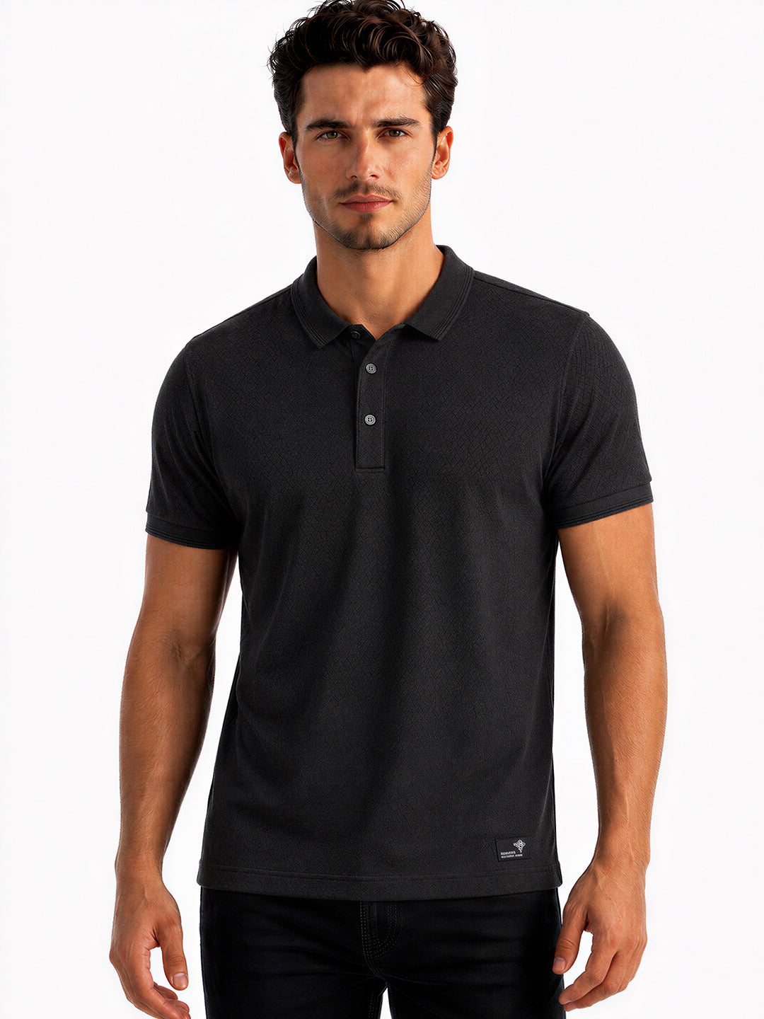 Textured Polo T-shirt