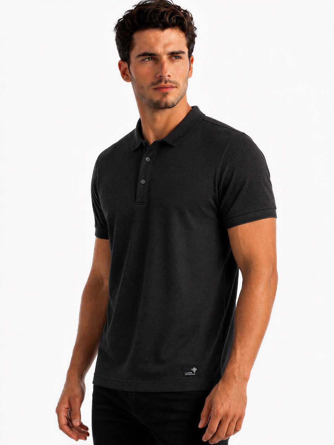 Textured Polo T-shirt