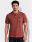 Men's Cotton Blend Tiger Printed Polo Collar Regular Fit T-Shirt