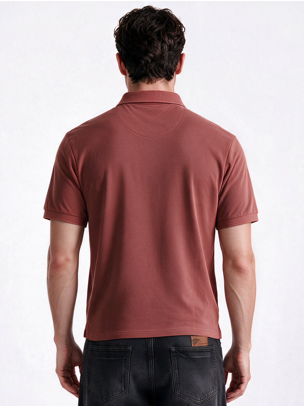 Men's Cotton Blend Tiger Printed Polo Collar Regular Fit T-Shirt