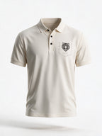 Men's Printed Cotton Polo Collar Regular Fit T-Shirt