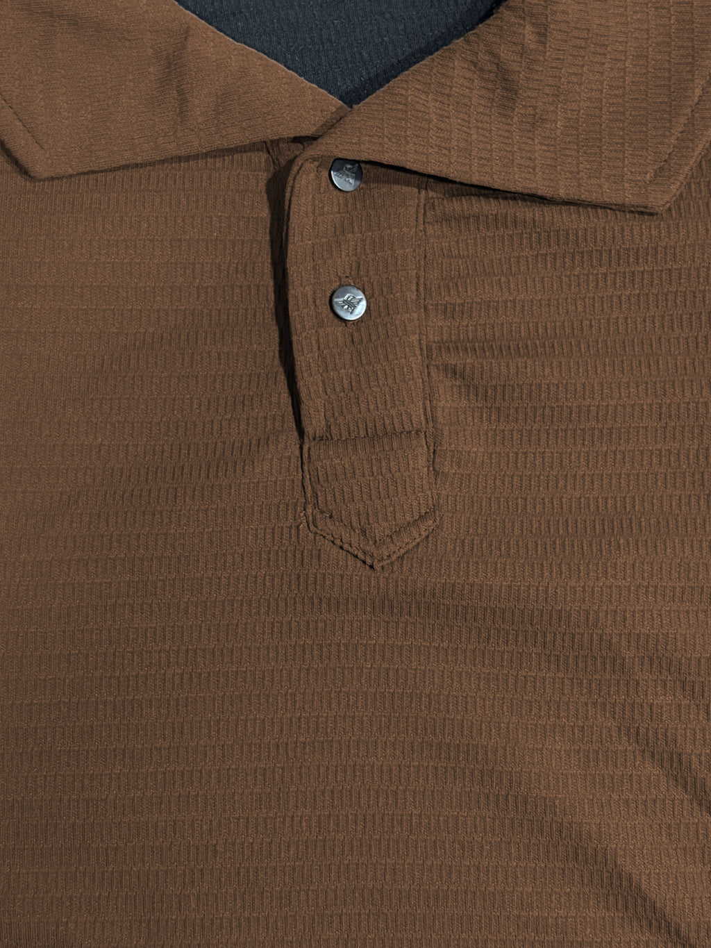 Black Color Block Knit Polo T-shirt