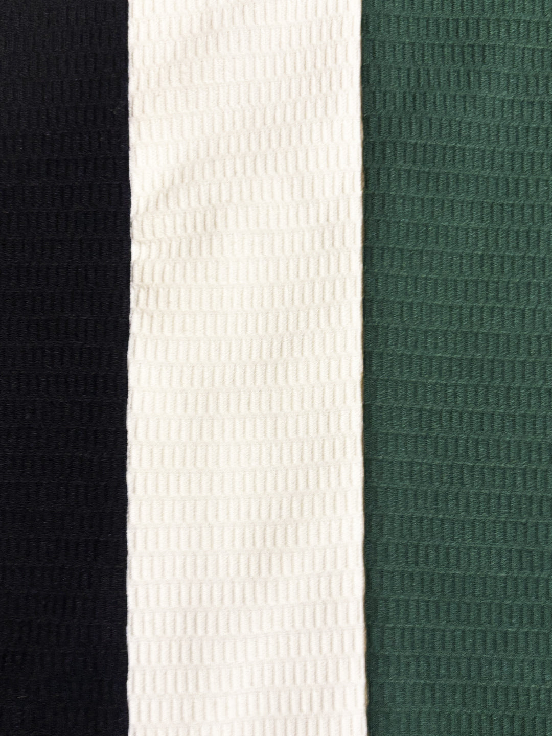 Bottle Green Color Block Knit Polo T-shirt