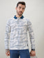 Men's Abstract Printed Polo Collar Regular Fit Full Sleeve T-Shirt