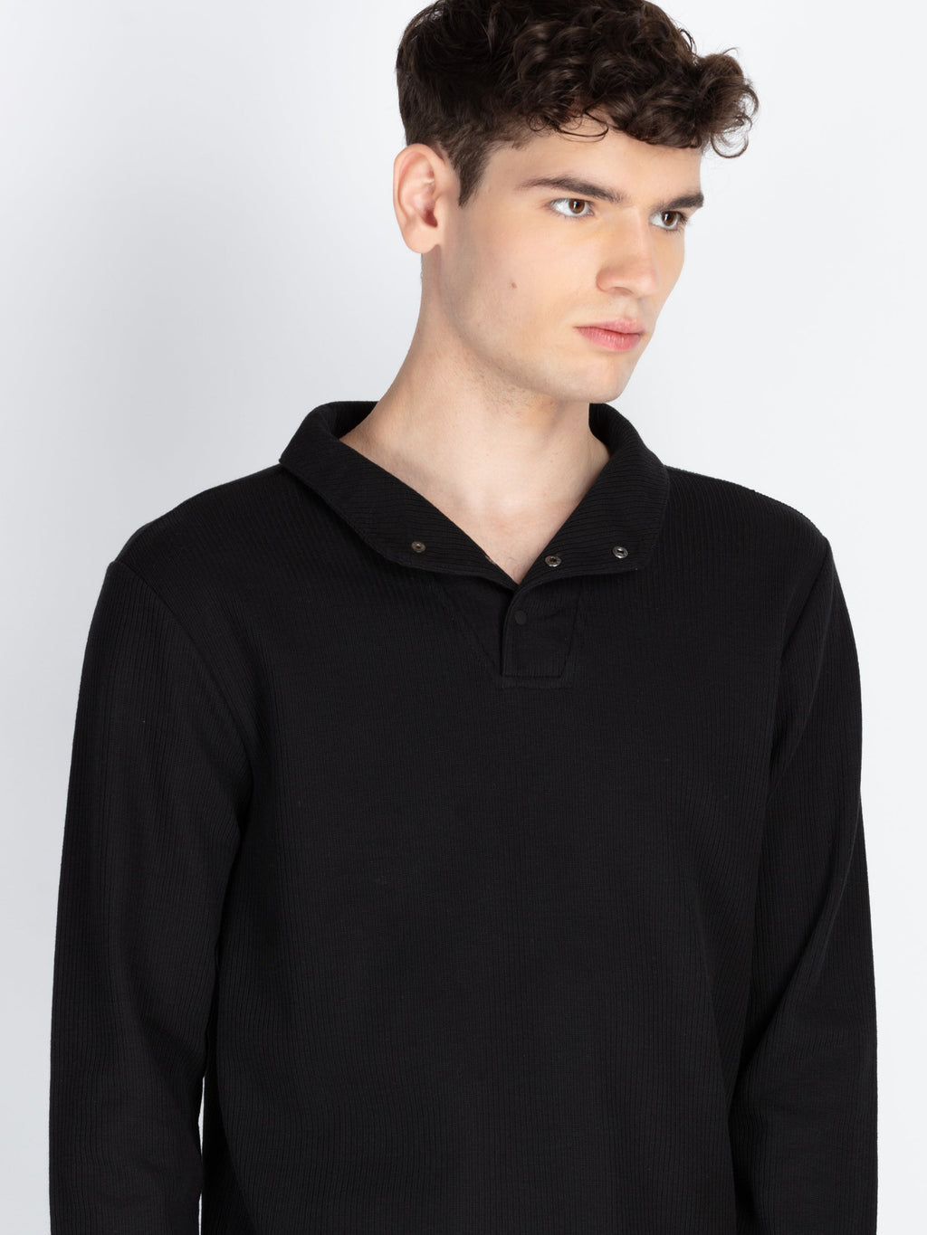 Men's Solid High Neck T-Shirt