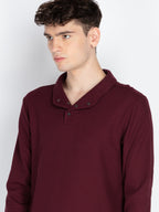 Men's Solid High Neck T-Shirt