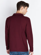 Men's Solid High Neck T-Shirt