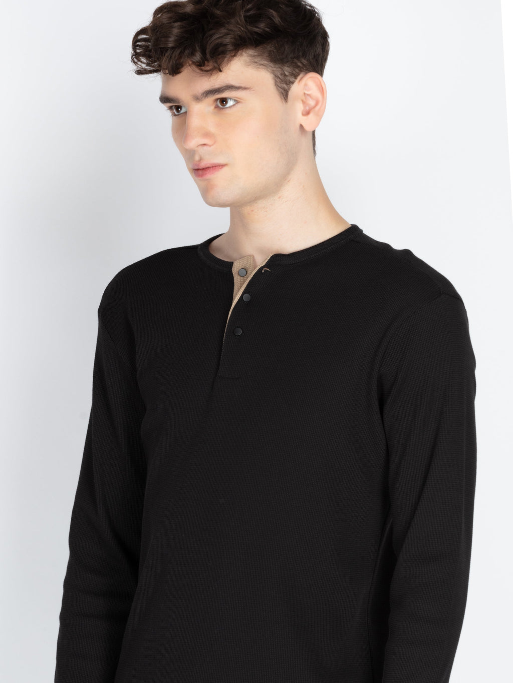 Men's Solid Henley Neck T-Shirt