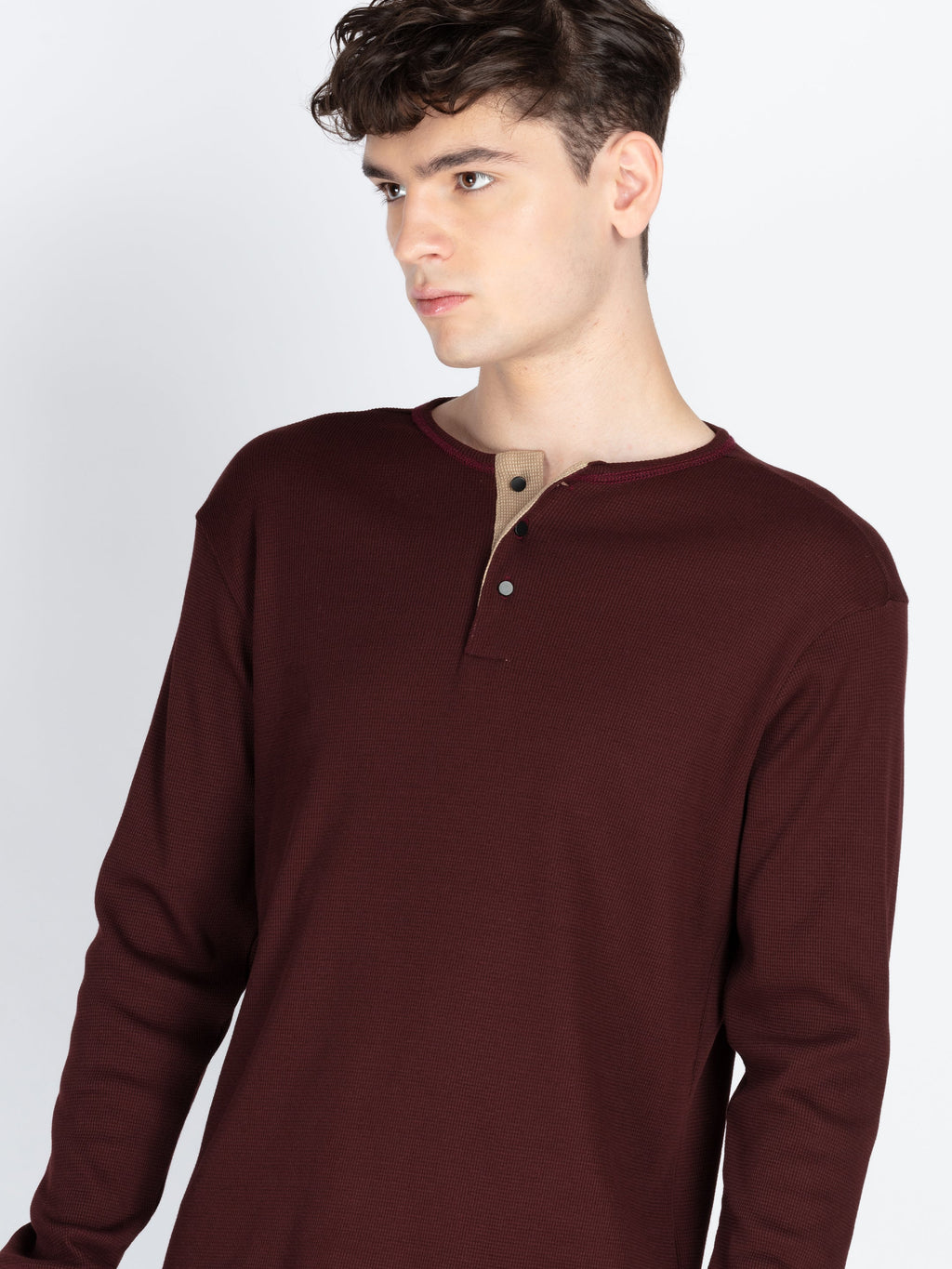 Men's Solid Henley Neck T-Shirt