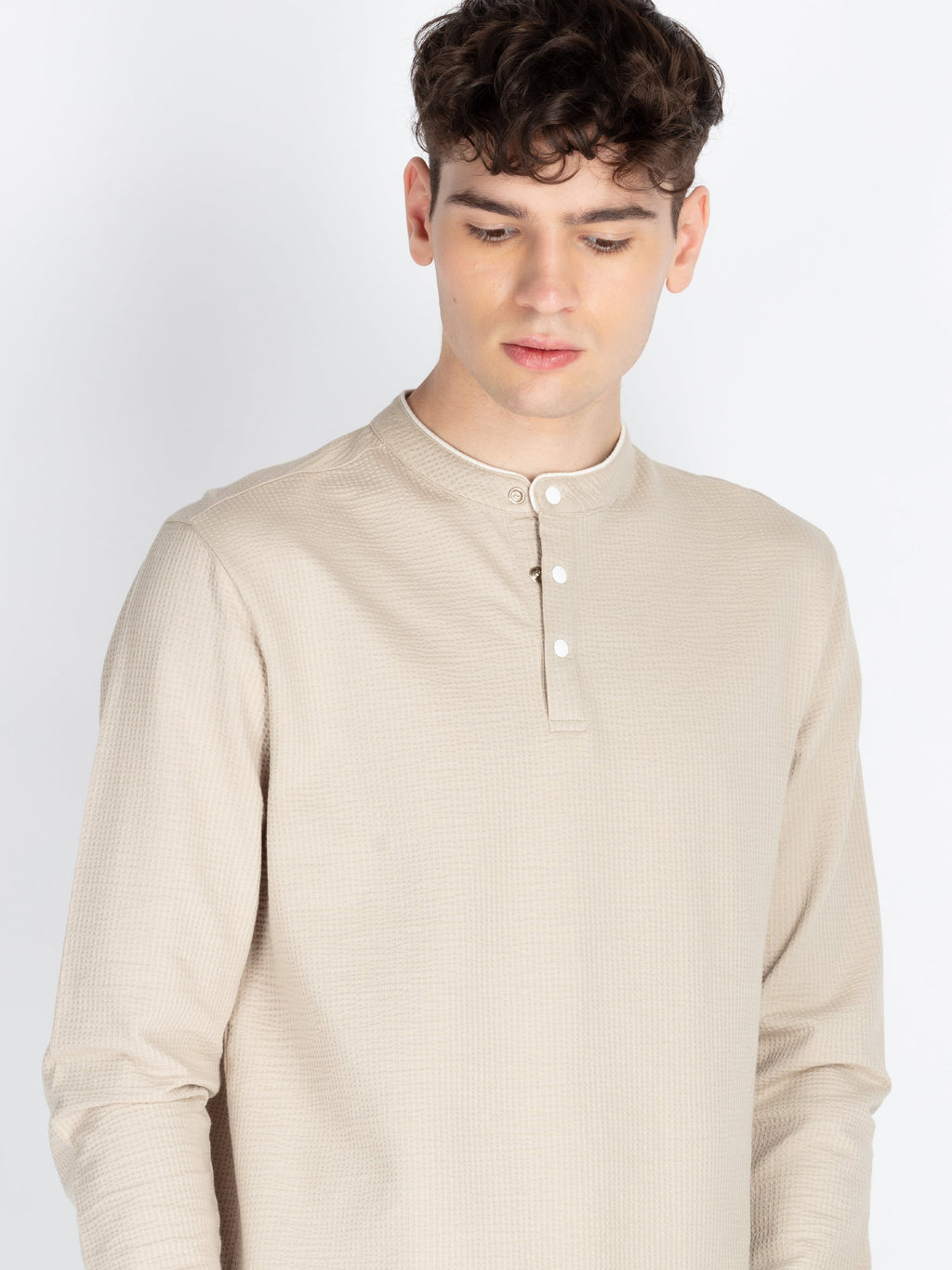 Men's Solid Henley Neck T-Shirt