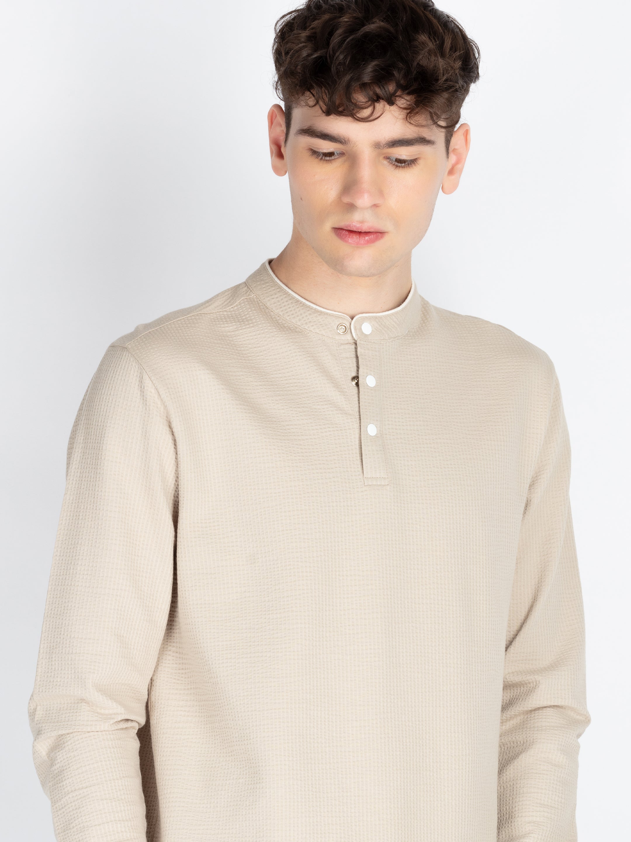 Men's Solid Henley Neck T-Shirt