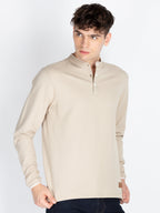 Men's Solid Henley Neck T-Shirt