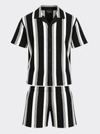Men's Striped Regular Fit Co-Ord Set
