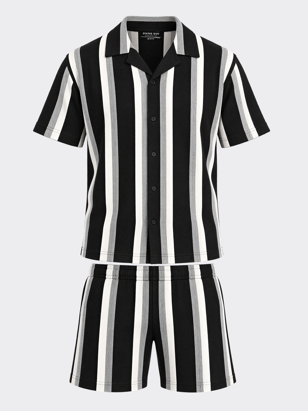 Men's Striped Regular Fit Co-Ord Set