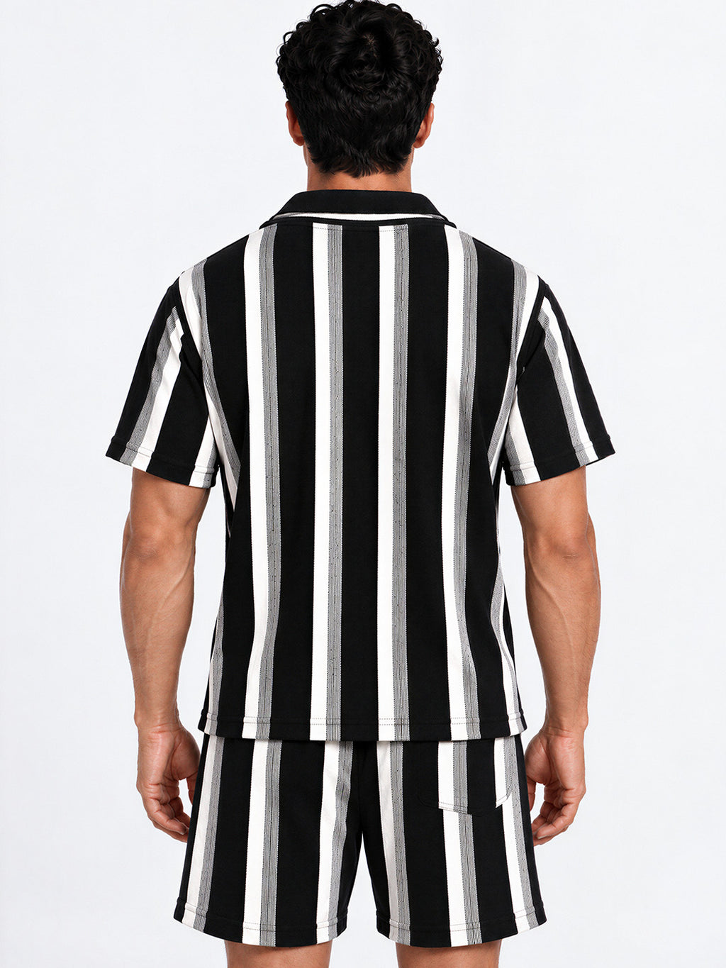 Men's Striped Regular Fit Co-Ord Set