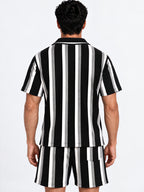 Men's Striped Regular Fit Co-Ord Set