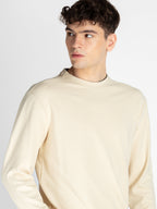 Mens Solid Round Neck Lightweight Sweatshirt