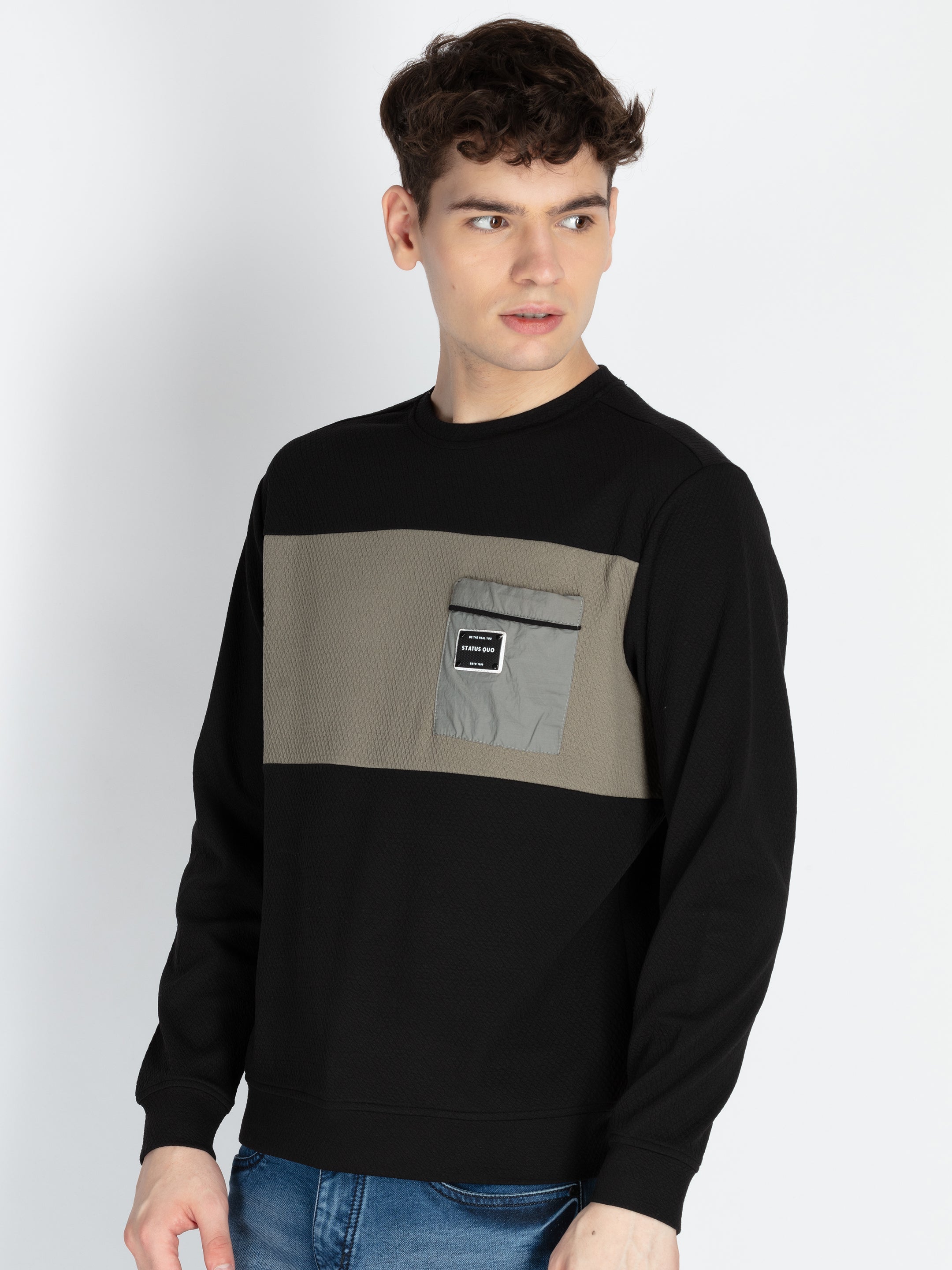 Mens Mix & Match Round Neck Sweatshirt Secondary image
