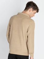 Mens Solid High Neck Lightweight Sweatshirt