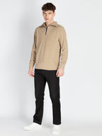 Mens Solid High Neck Lightweight Sweatshirt