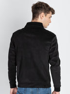 Mens Solid High Neck Lightweight Sweatshirt