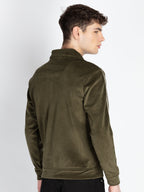 Mens Solid High Neck Lightweight Sweatshirt