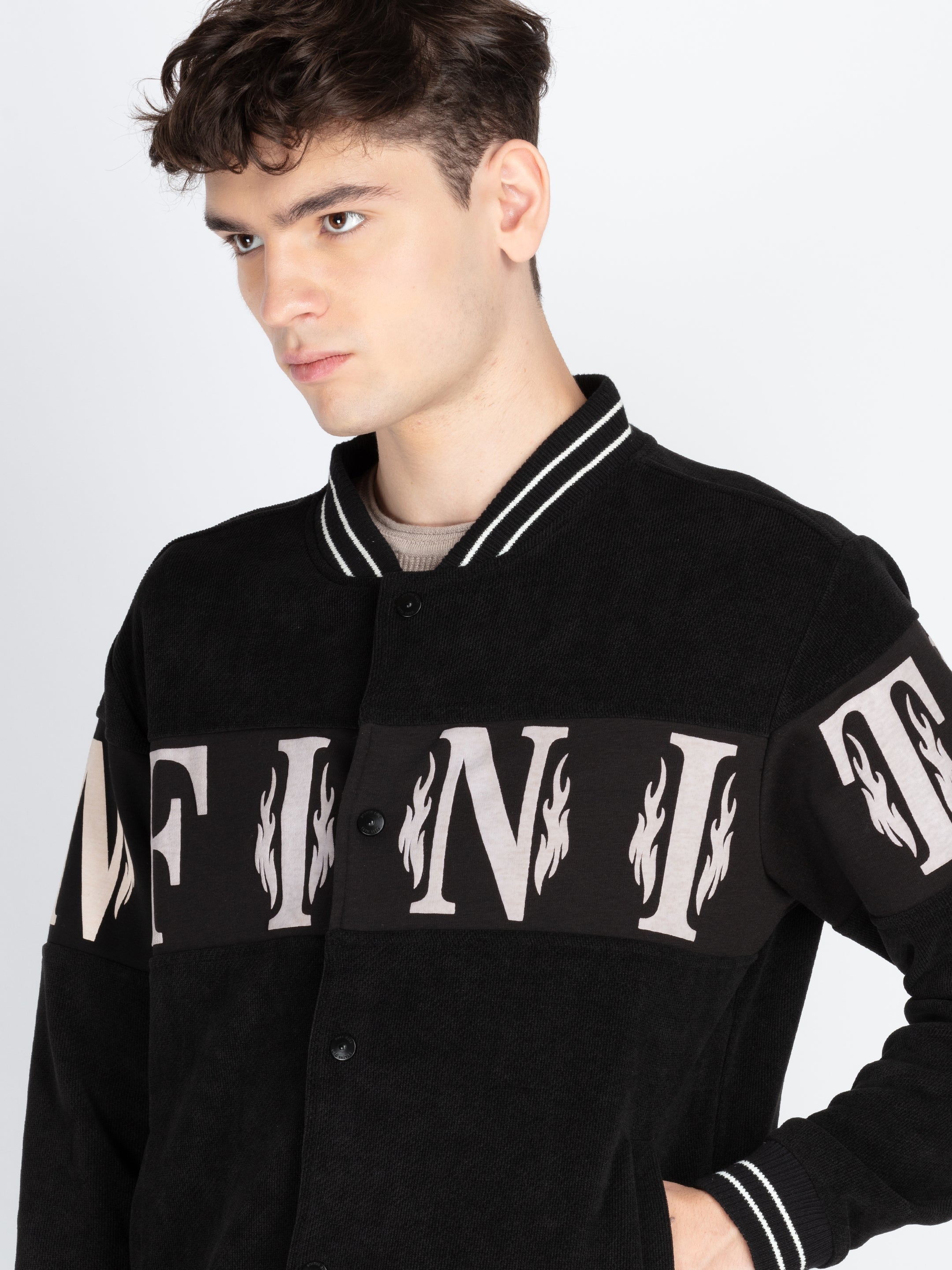 Mens Cut & Sew High Neck Lightweight Sweatshirt