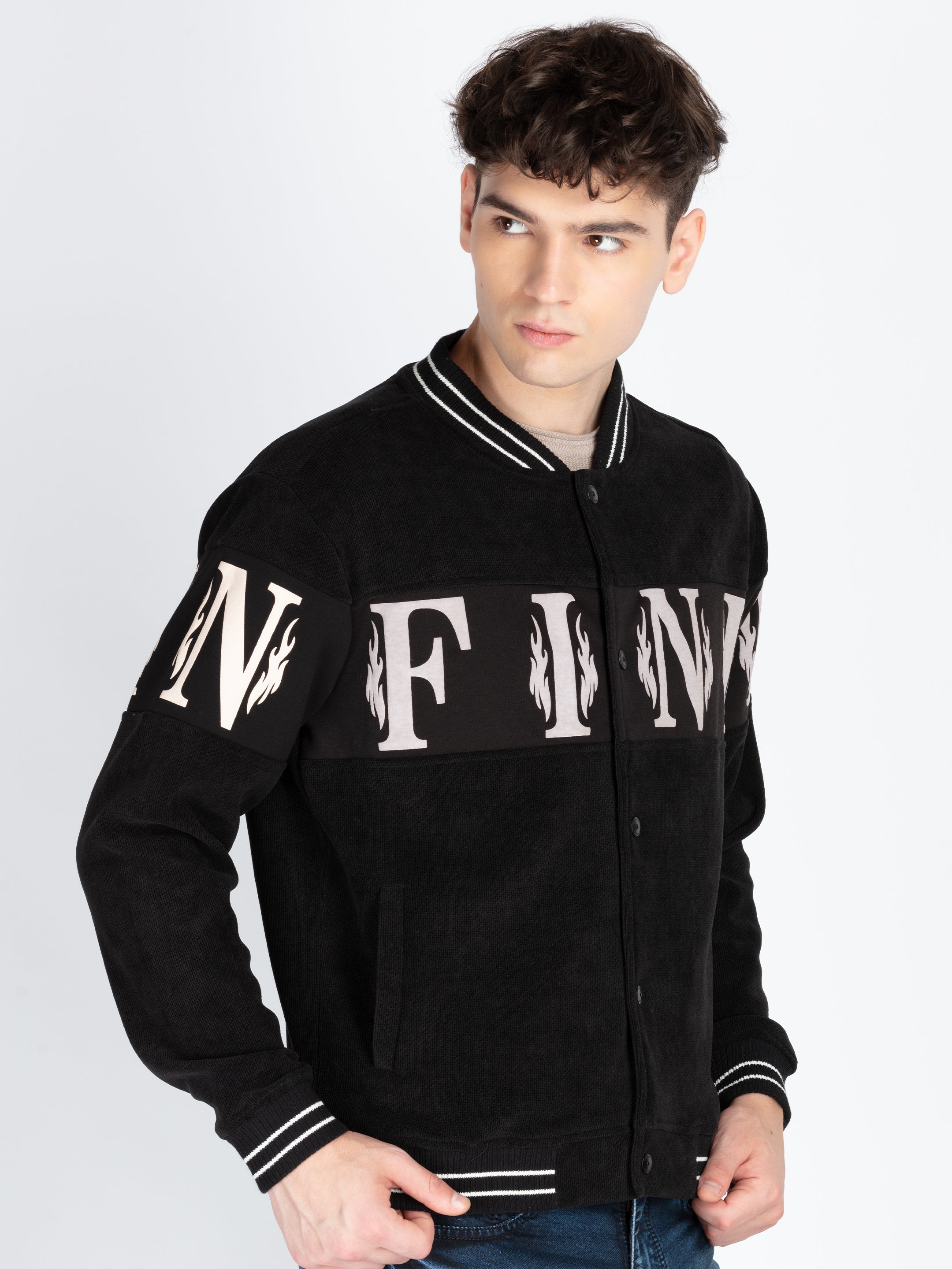 Mens Cut & Sew High Neck Lightweight Sweatshirt Secondary image