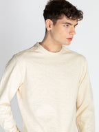 Mens Solid Round Neck Lightweight Sweatshirt