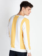 Mens Striped Round Neck Lightweight Sweatshirt